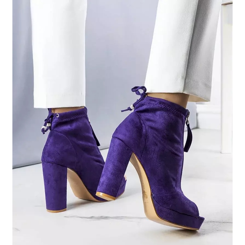 Bellucci Purple ankle boots from Payto violet 2