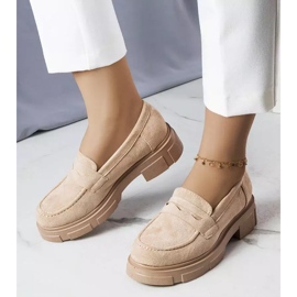 PA1 Beige eco-suede shoes from Alacoque 1