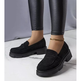 PA1 Black eco-suede shoes from Alacoque 1
