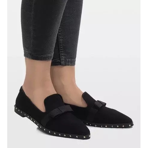 Black slip-on shoes with B12-12 studs 2