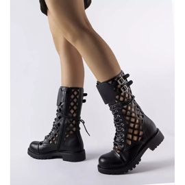Black openwork boots from Minks 1