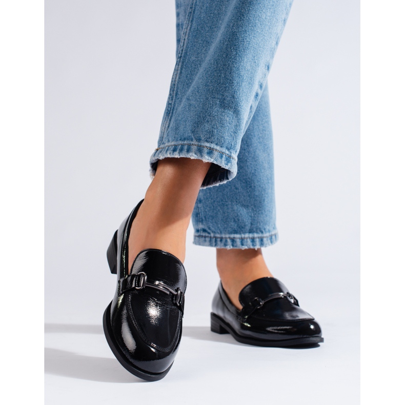 Elegant lacquered women's shoes Shelovet black 1