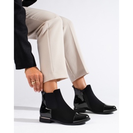 Women's black Shelovet flat boots 1 Women's black Shelovet flat boots 1