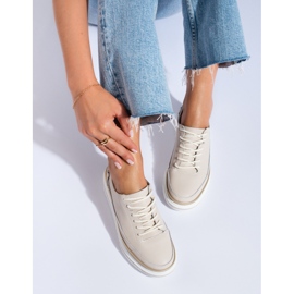 SHELOVET Women's beige leather shoes on the Shlovet platform 1