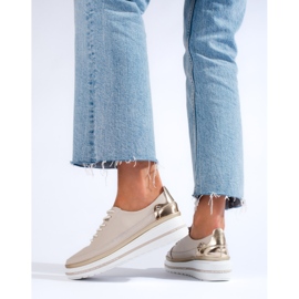 SHELOVET Women's beige leather shoes on the Shlovet platform 2