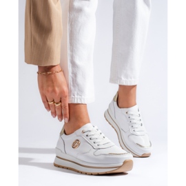 Leather white platform trainers from Shelovet 1 Leather white platform trainers from Shelovet 1