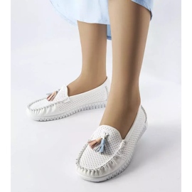 Maryville white leather loafers 1
