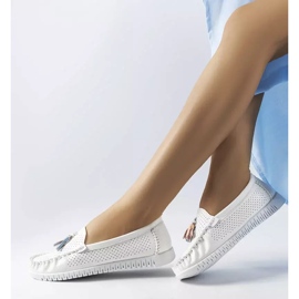 Maryville white leather loafers 2