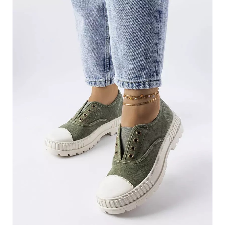 Inna Dark green sneakers from Walton 1