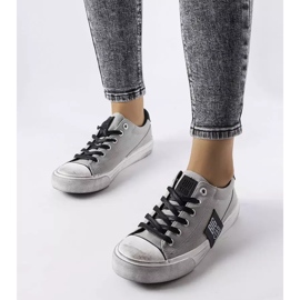 Gray sneakers with abrasions Big Star JJ274353 grey 1 Gray sneakers with abrasions Big Star JJ274353 grey 1