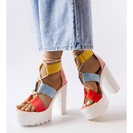 Inna Pink massive block sandals from Katja 1