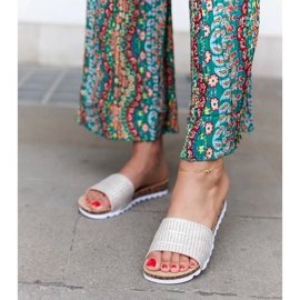 Gold glitter slides from Issiglio golden 1