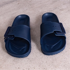 Blue rubber sliders with a buckle from Nelm 1