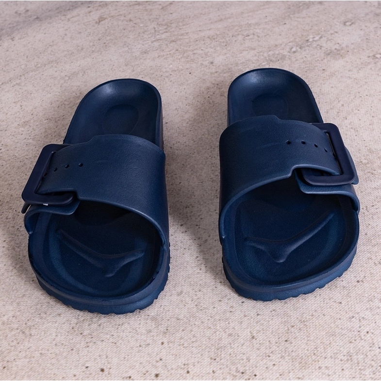 Blue rubber sliders with a buckle from Nelm 1