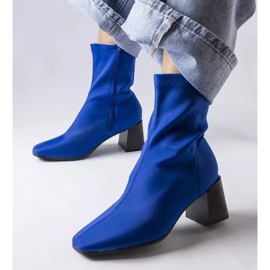 Inna Blue satin ankle boots from Laforgen 2