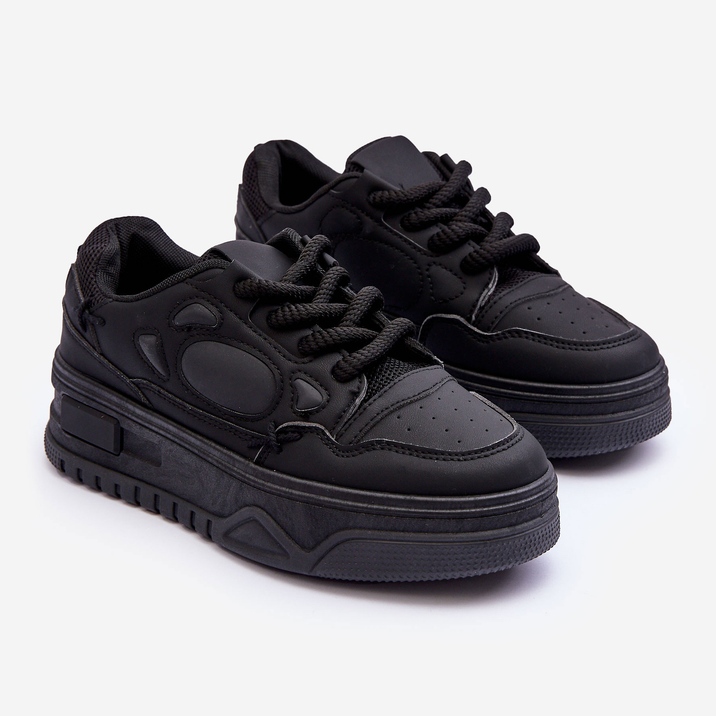 PG1 Women's Platform Sneakers Black Finos 2 PG1 Women's Platform Sneakers Black Finos 2