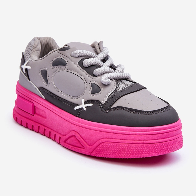 PG1 Women's Platform Sneakers Gray Finos grey 1