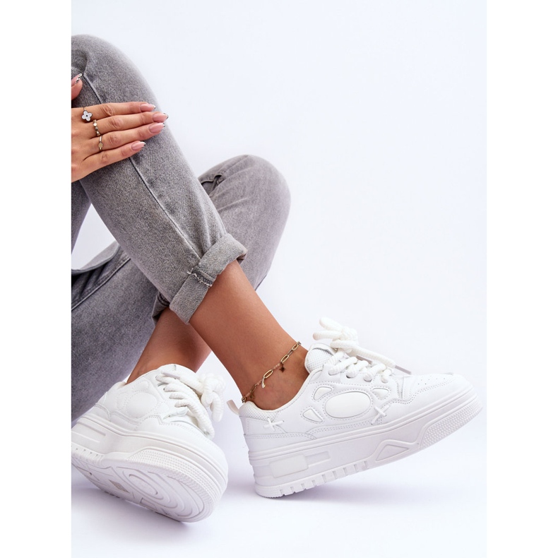 PG1 Women's Platform Sneakers White Finos 2