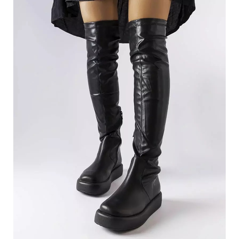 Flavian black over-the-knee boots 1