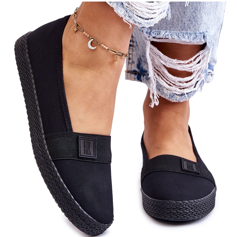 Women's Slip-On Big Star Sneakers LL274200 Black 3