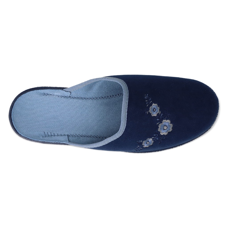 Befado women's pu slippers with embroidery 219D481 navy blue 3