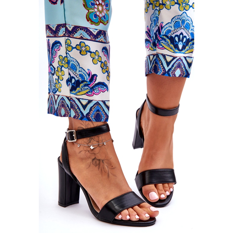 Classic Women's Sandals On Heel Black 4