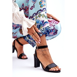 Classic Women's Sandals On Heel Black 2