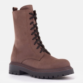 Marco Shoes Marco leather boots brown 1