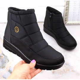 Women's snow boots on the wedge black News 5029 1