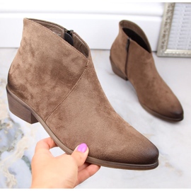 Women's beige suede cowboy boots Potocki SZ12188 1