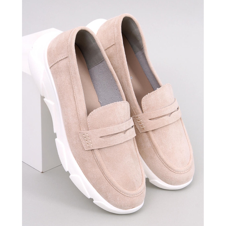 Moccasins with sport soles from Hicks Beige 1