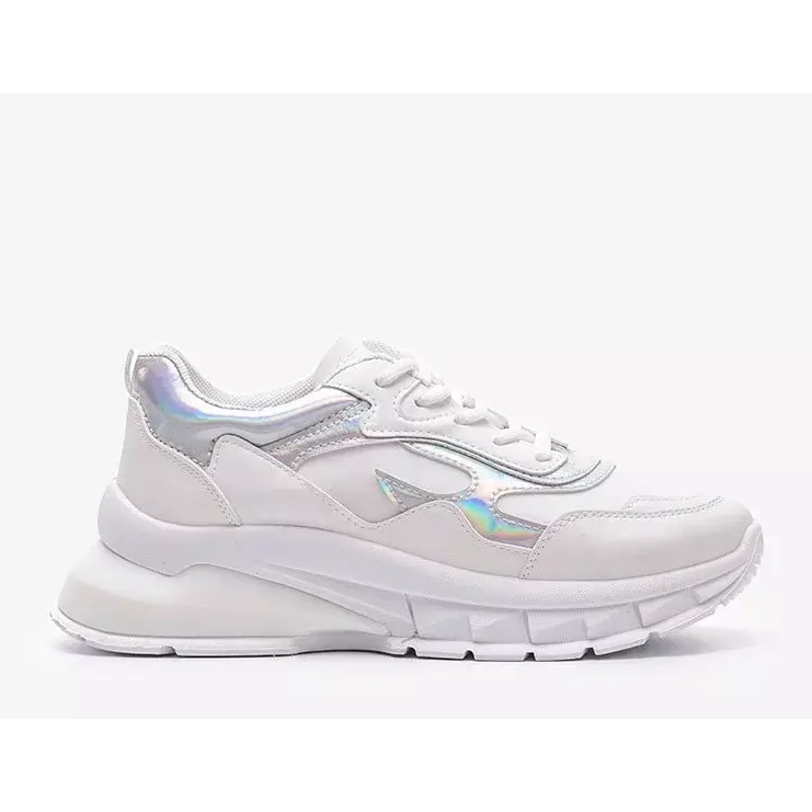 White sneakers on a thick Kristen sole 1