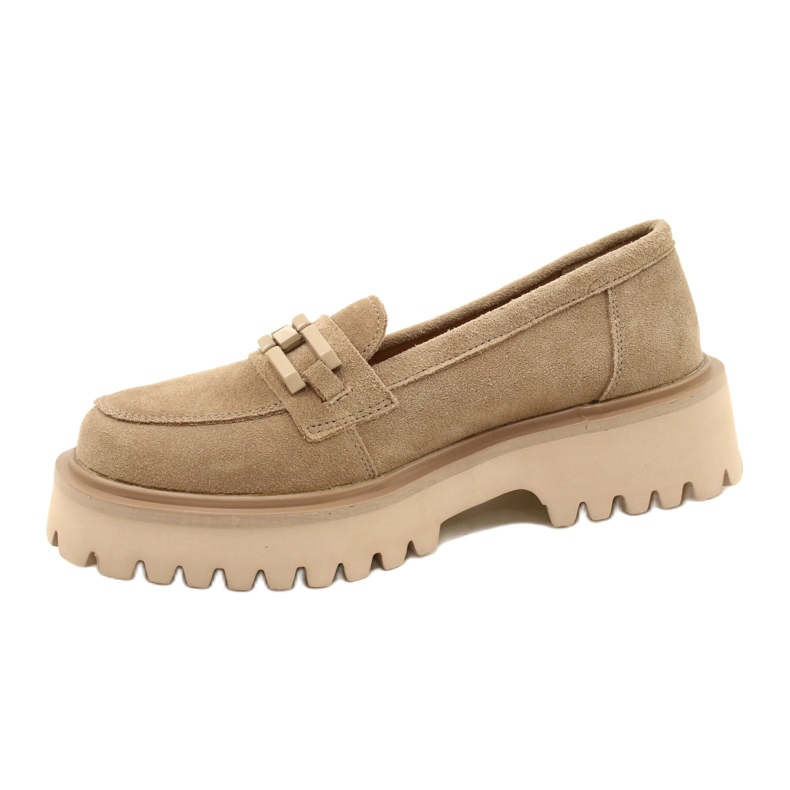Suede moccasins with decoration Filippo DP4792/23 BE beige 1
