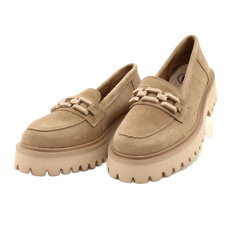 Suede moccasins with decoration Filippo DP4792/23 BE beige 2