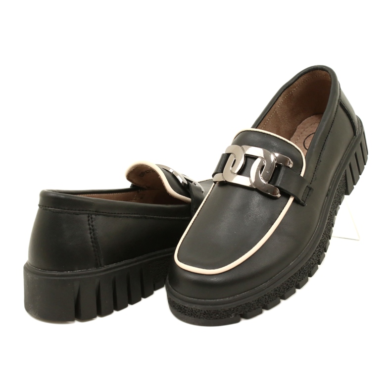 Stylish Leather Women's Shoes Filippo DP4728/23 BK, black 3