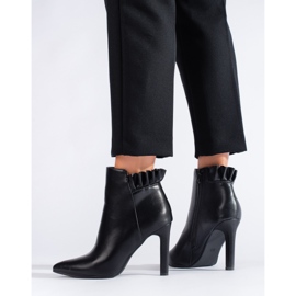 Black Shelovet women's high heel boots 1
