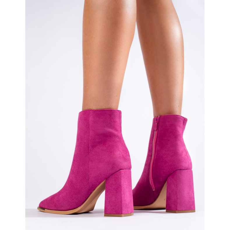 Fuchsia women's boots on the Shelovet post pink 2