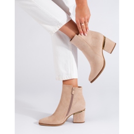 Light beige suede ankle boots from Shelovet 1