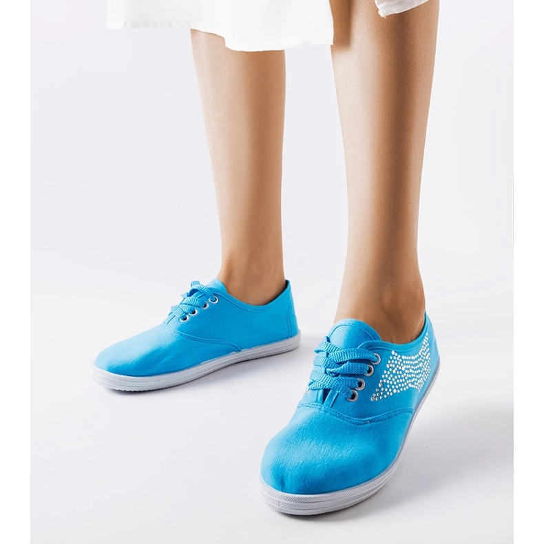 Blue sneakers with rhinestones from Godfrey 1