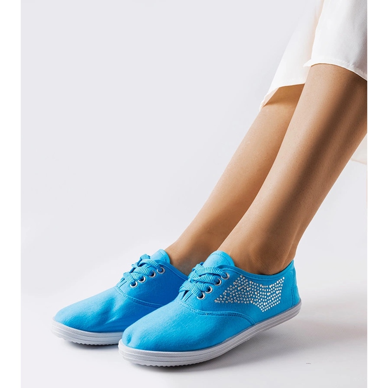 Blue sneakers with rhinestones from Godfrey 2