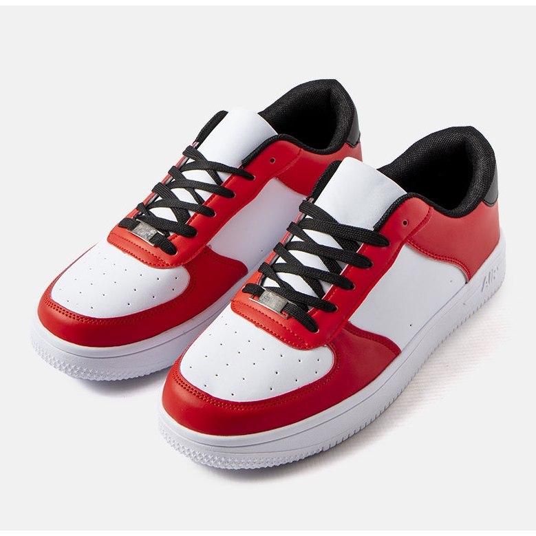 Red and white men's sneakers from Cimmaron 1