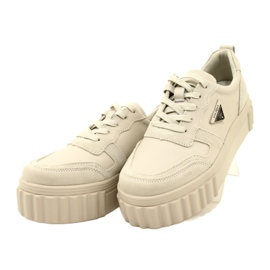 Beige leather Creepers Filippo DP4913/23 BE beige 2