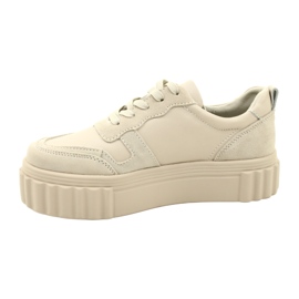 Beige leather Creepers Filippo DP4913/23 BE beige 1