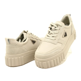 Beige leather Creepers Filippo DP4913/23 BE beige 3