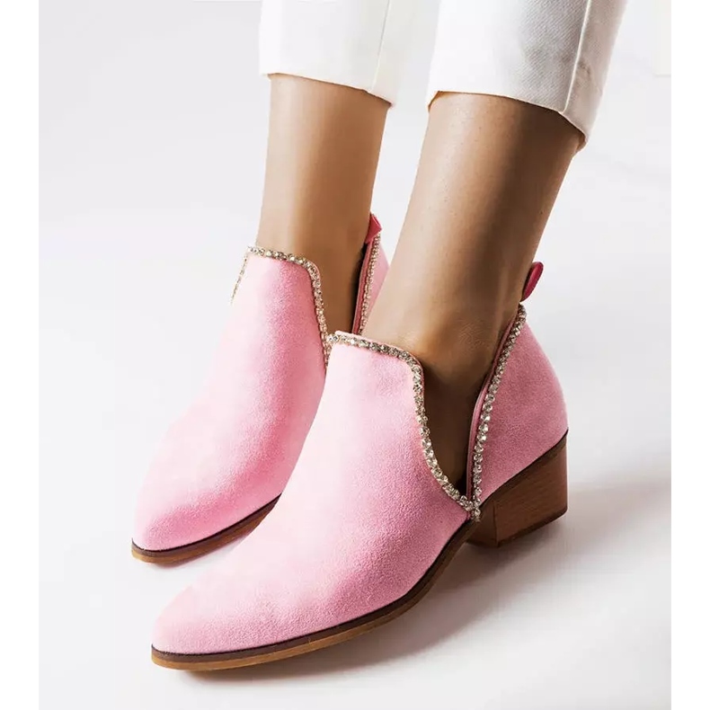 Pink heeled boots from Hachée 1