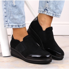 Women's black wedge shoes from Sergio Leone 2