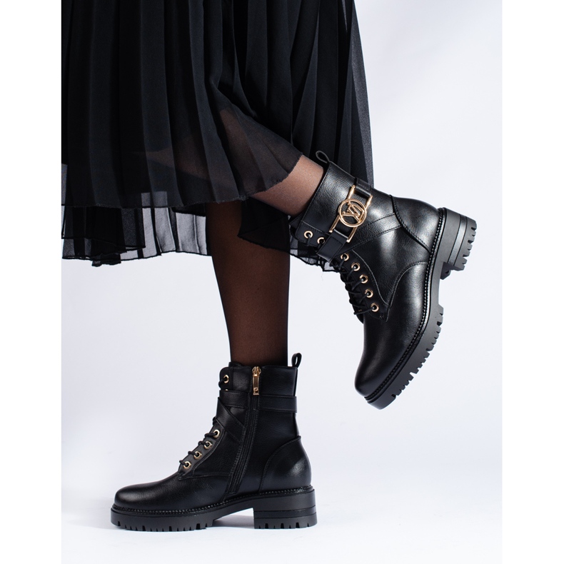 W. Potocki Potocki women's workwear made of ecological leather black 2