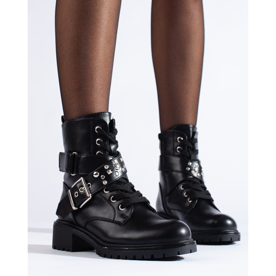 Studded work boots discount