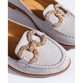 SHELOVET Women's gray suede loafers Shelovvet grey 2