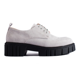 Women's suede lace-up shoes Shelovet black 1